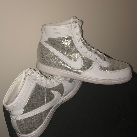 silver nike high tops